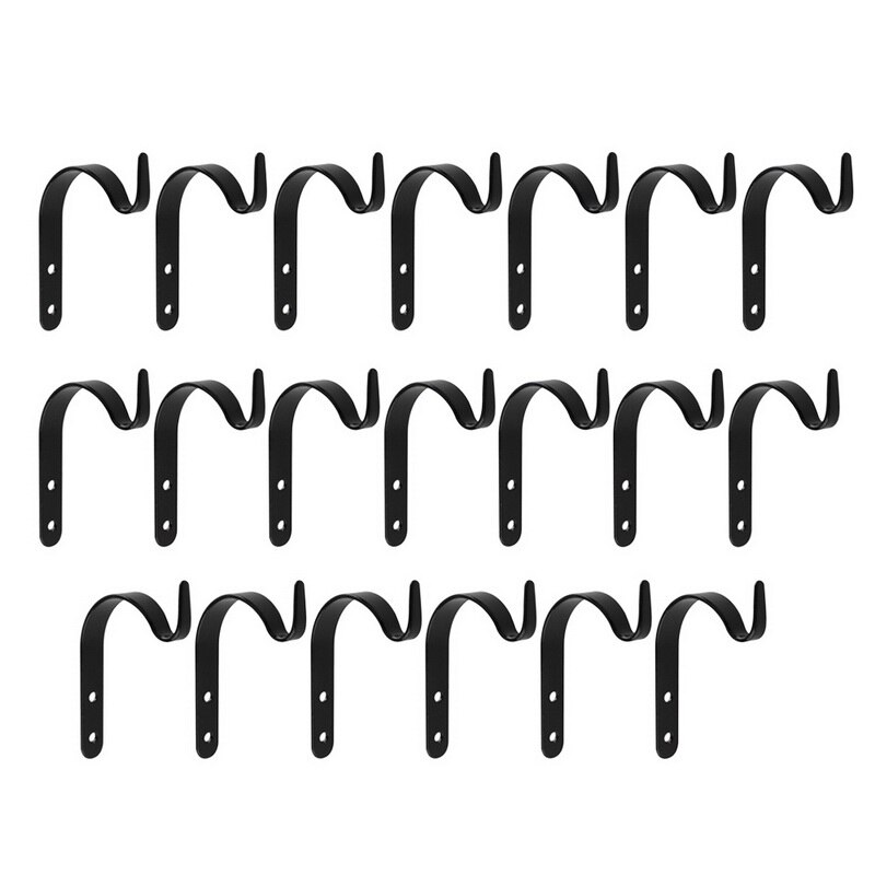 Durable Black Iron Wall Light Hook Bracket Wind Chimes Garden Hanging Basket Lantern Hanger Planter Decoration