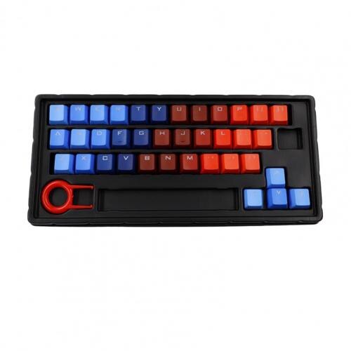 37 Keys PBT Keycaps Blue-Red Gradient Backlight Keycaps Mechanical Keyboard DIY Caps for PC Computer: Default Title