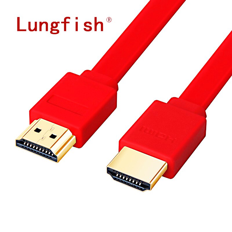 Lungfish Hdmi Kabel Platte Kabel Vergulde 2.0 4K 60Hz Hdmi Kabel Splitter Switcher Voor Hd Tv laptop PS3 Computer Xbox