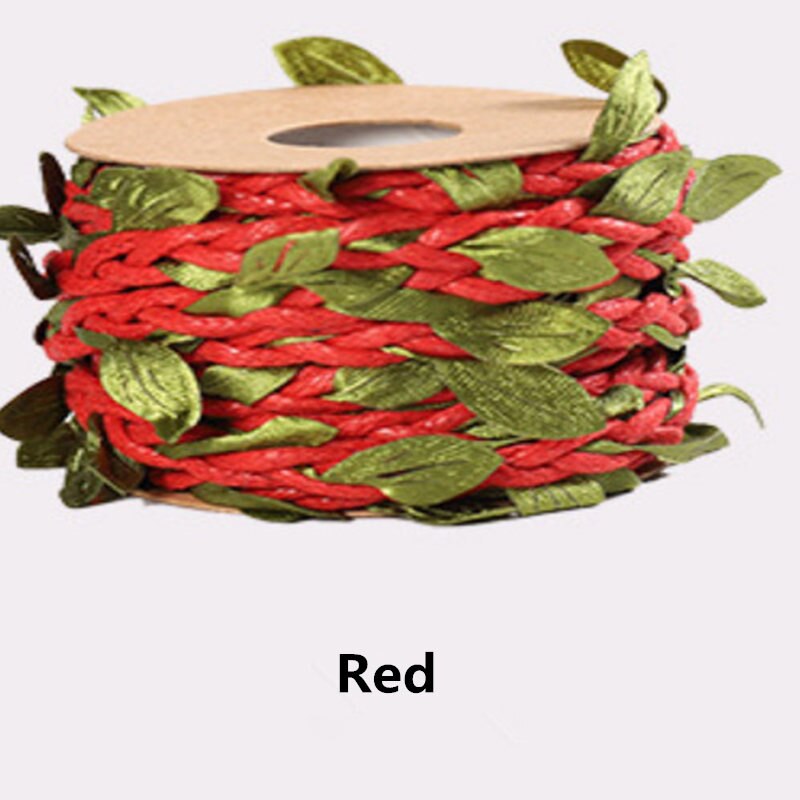 5 meter naturlig miljøbeskyttelse macrame grønt blad hamp reb håndlavet diy emballage produktion vævet voks reb: Rød