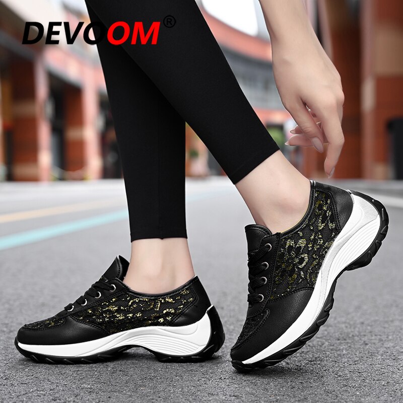 Summer Women Slimming Fitness Shoes Swing Sport Shoes Women Platform Toning Shoes Woman Breathable Mesh Sneakers Women 40