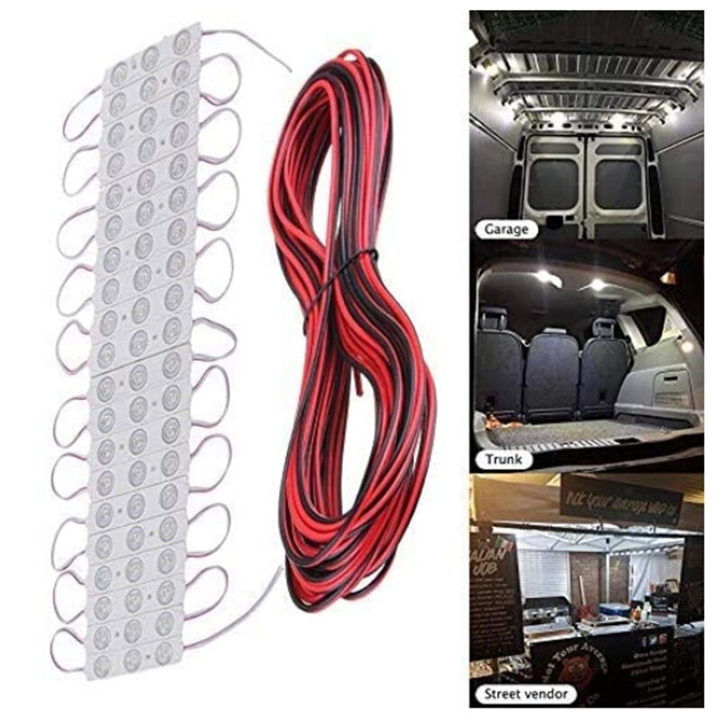 60 LED Car Interior Light Bright White Lighting e Lamp Ceiling Work Lights Kit for Van Truck Auto Car Vehicle Caravan