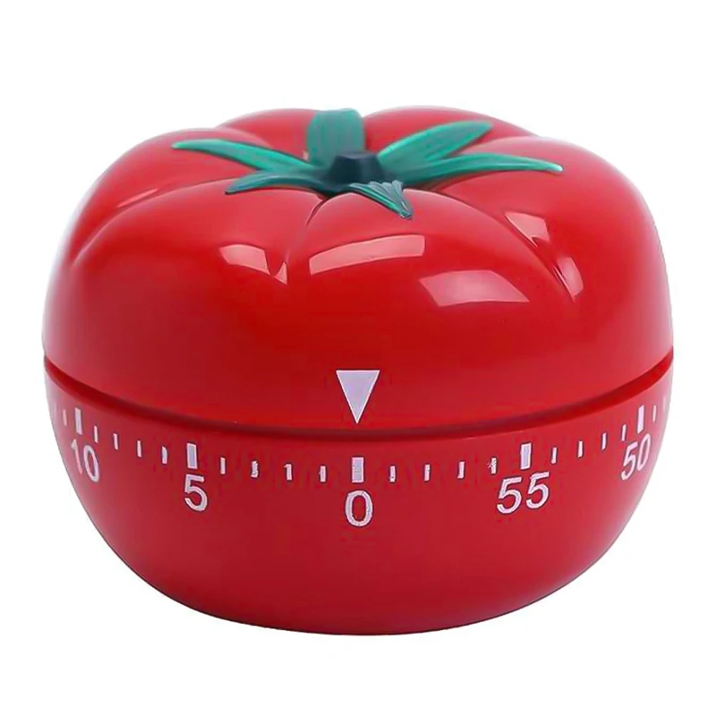 Temporizador de cocina duradero, cronómetro de 1 a 60 minutos con forma de tomate, cuenta atrás, recordatorio, despertador, accesorios de cocina, novedad: Default Title