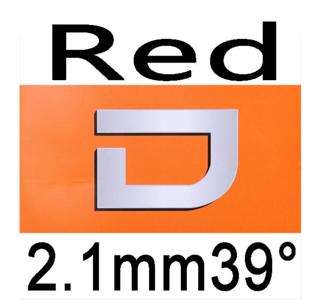 Dianchi-Goma de tenis de mesa versión D, tuneado de fábrica, con esponja como NEO nacional hurricane 3: Red H39 2.1mm