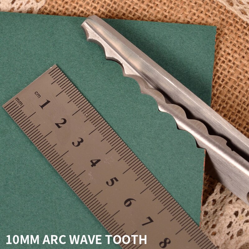 Stainless Steel Pinking Shears Handled Crafts Dressmaking Zig Zag Cut Scissors Sewing Scissors Fabric: Wave 10mm