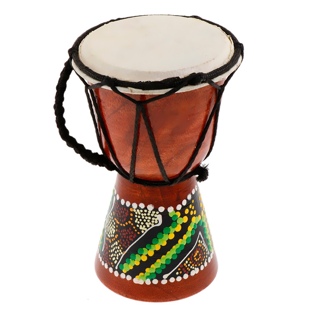 4inch Djembe Hand Painted African Drum for Kids Children Preschool Percussion Toy