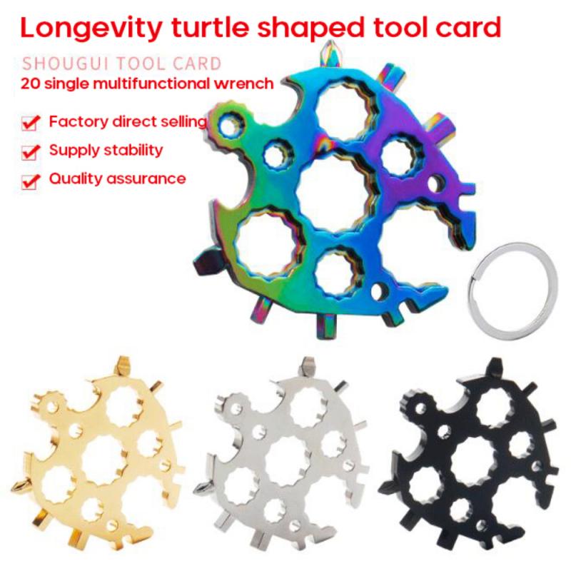 20 in 1 Tool Household Multifunctional Turtle-shaped Octagonal Snowflake Wrench Snowflake Tool Card Combination Wrench Tool