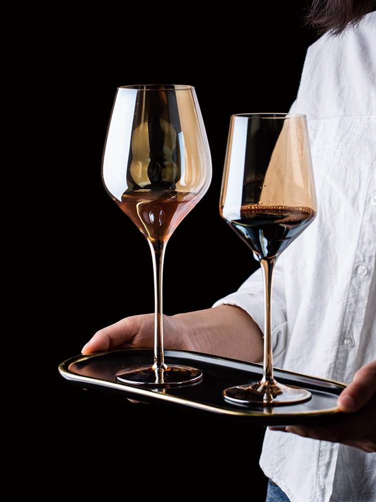 Loodvrij kristal rode wijnglas gekleurd geplateerd glas champagneglazen huishoudelijke wijn