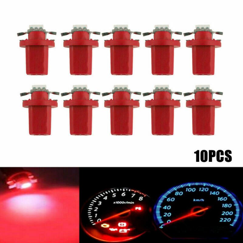 10Pcs/lot LED T5 COB SMD Car Dashboard Light Ambient Light Panel Bulb Auto Car Instrument Light Indicator Lamp Car Accessories: 10pc red