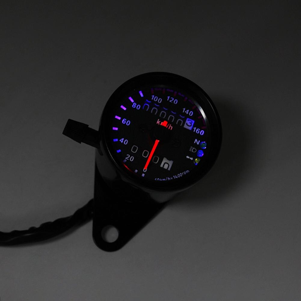 Motorcycle Snelheidsmeter Klassieke Delicate 12V Motorfiets Snelheidsmeter Kilometerteller Met Neutrale Gear Richtingaanwijzer