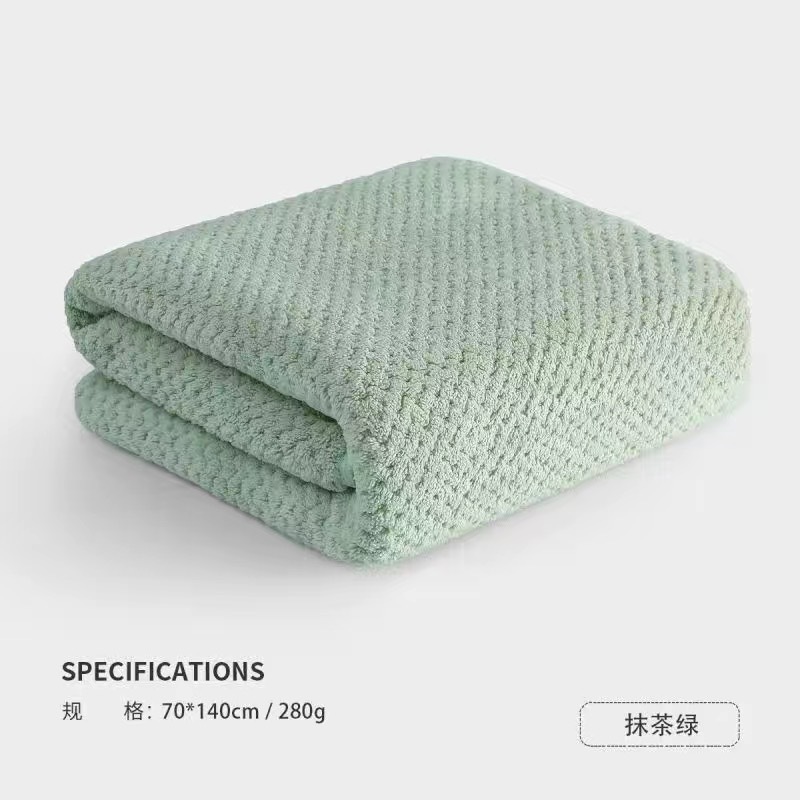 Toalla de terciopelo coral de piña grande engrosada, Toalla de baño de algodón no puro, Toalla de baño súper suave y absorbente para salón de belleza: 70x140cm / 27 #