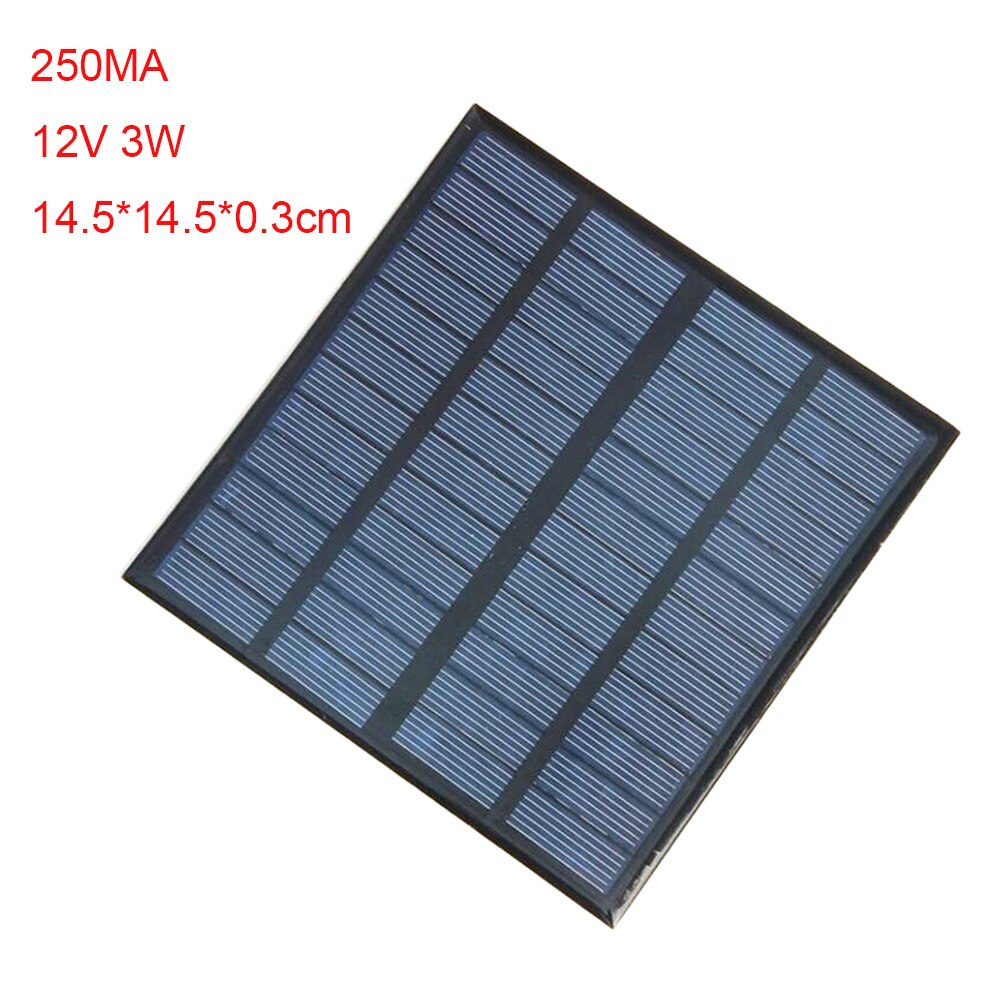 2V 5V 6V 12V Solar System DIY For Battery Solar Panel 0.23W 0.8W 1W 1.5W 3W Cell Portable Solar for Outdoor Camping Hiking: 12V 3W