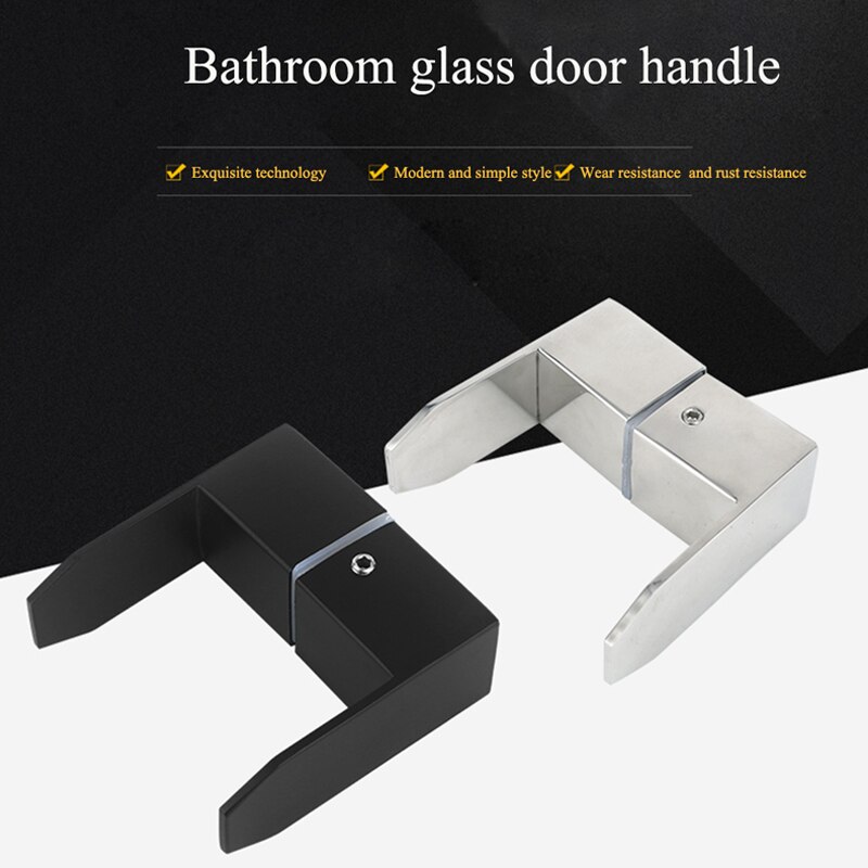 304 Stainless steel Shower Room Glass Door glass cabinet handle bathroom door single door handle door black