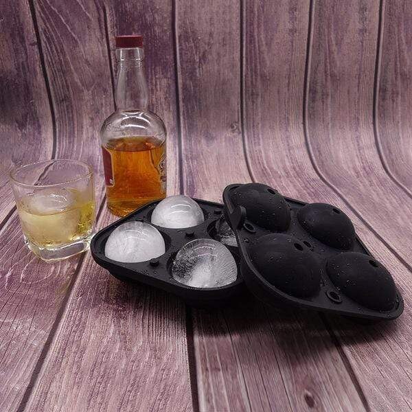 Big Ice Hockey Silicone Mold Ice Box Multifunctional 4-Cavity Silicone Ball Ice Cube Maker