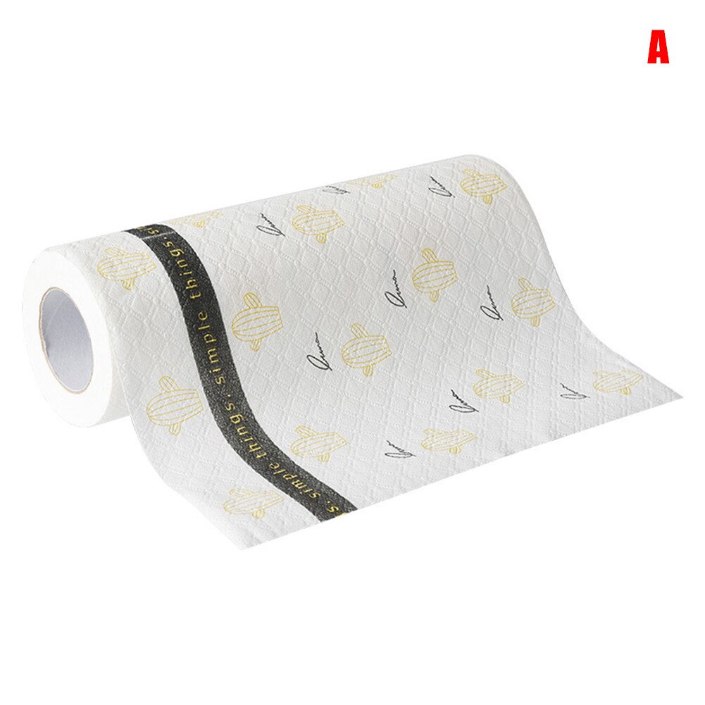 Kitchen Paper Towel Wet Dry Use Cleaning Cloth Reusable Strong Oil-absorbing Tissue FP8: A