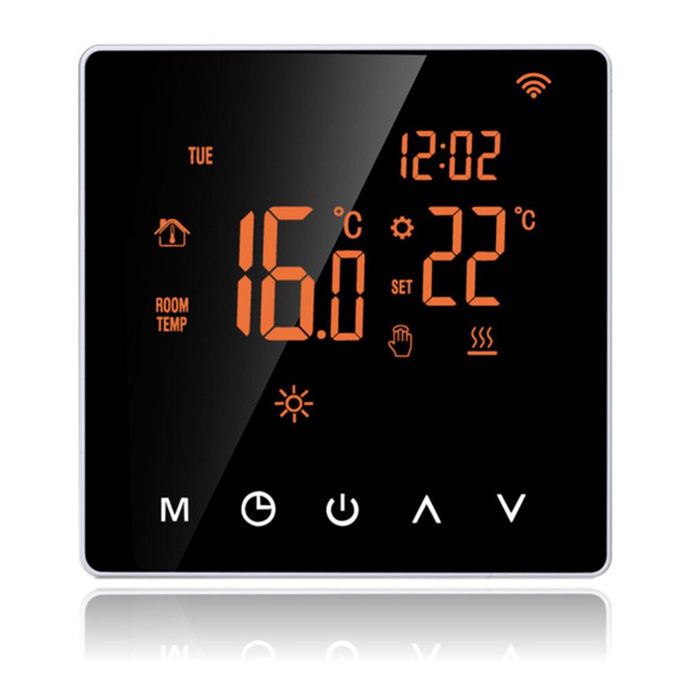 LCD Display Programmable Temperature Controller Touch Screen Flame Retardant PC Home Office Smart Thermostat Electric Heating
