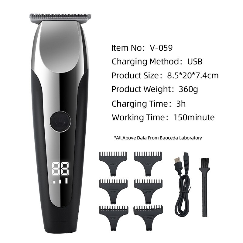 WEIDZ père noël tondeuse à cheveux avec 6 pièces limite peigne 1mm USB Rechargeable tondeuse à cheveux directe