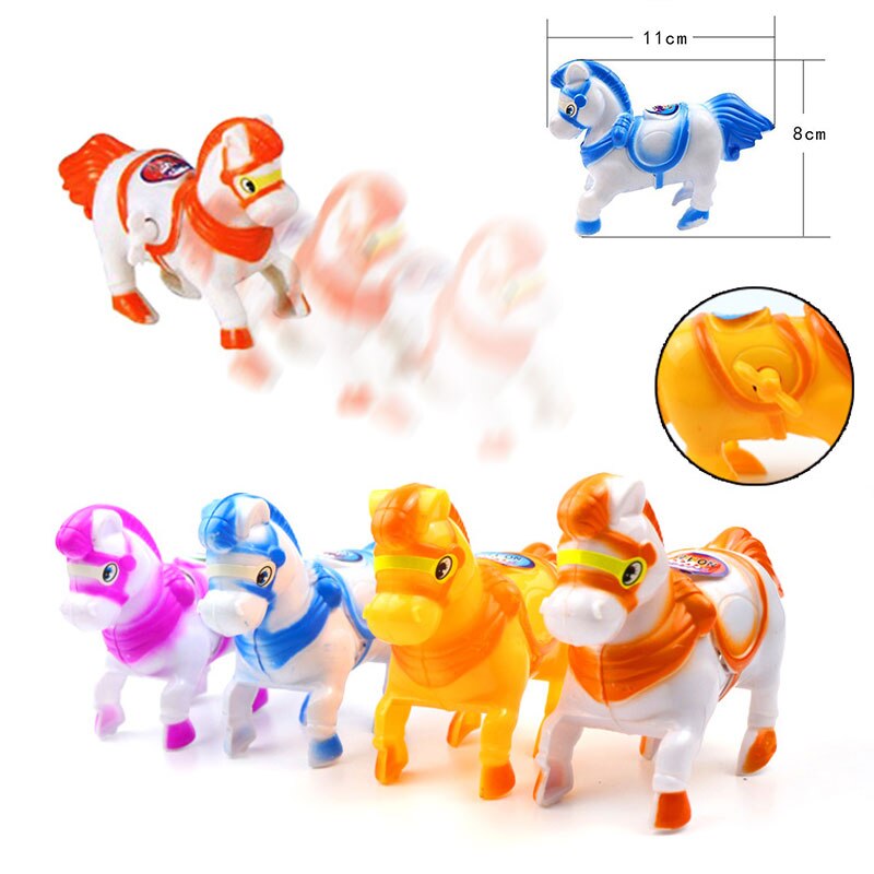Wind Up Clockwork Paard Speelgoed Educatief Developmental Springen Paard Grijpen