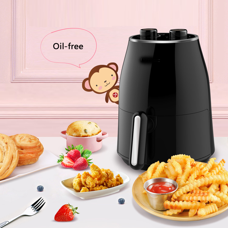 J1500B Oil-free Air Fryer 1.5L Electric Fryer Fries Machine Shabu-shabu Fried Chicken Home Automatic
