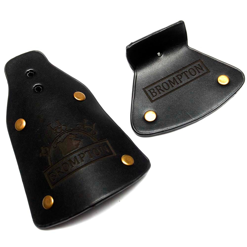 Bike Fender Handmade Leather Mud Flaps For Brompton PIKES element: black