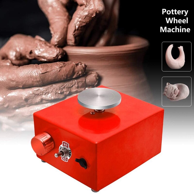 Mini Pottery Wheel, Pottery Machine Electric Pottery Wheel with Pottery Wheel Turntable DIY Clay Tool US Plug