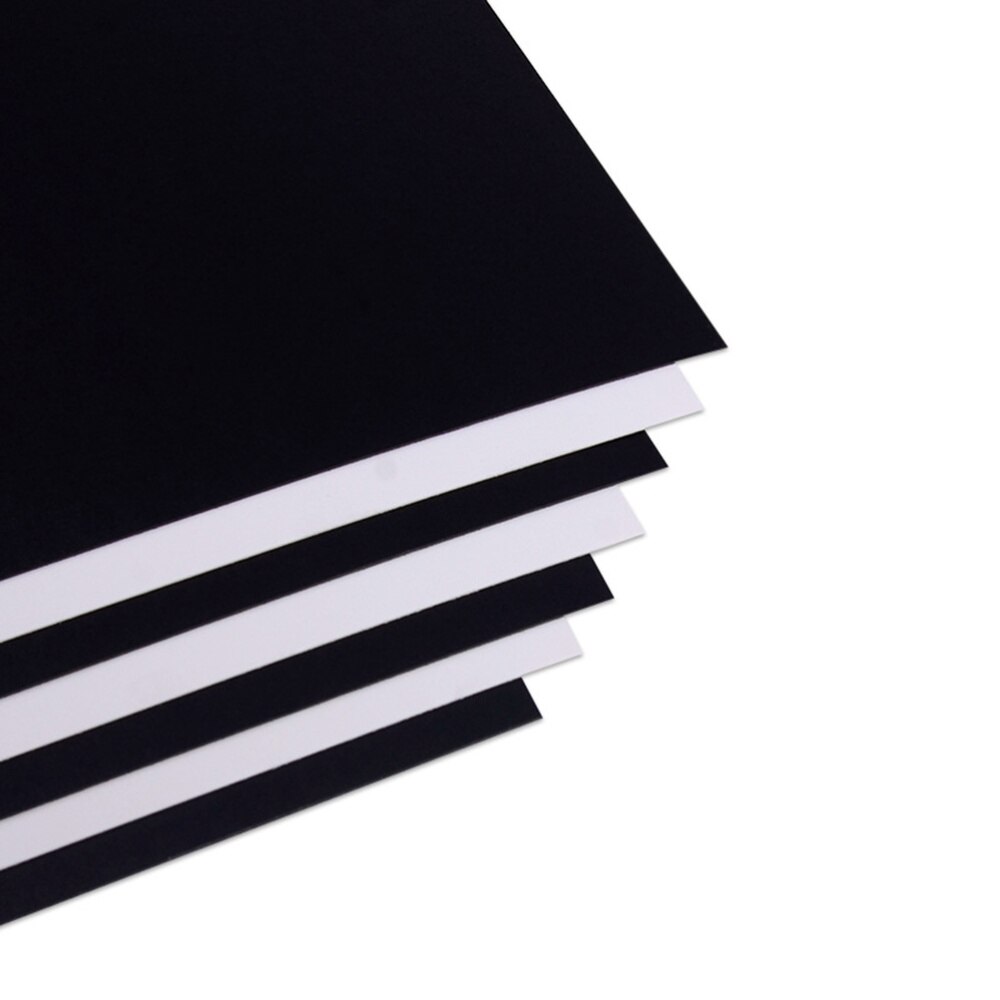 20pcs Drawing Paper Art Sketch Paper Thick Cardboard Color Drawing Paper Cutting Art Craft Paper Stationary (Black 4K)