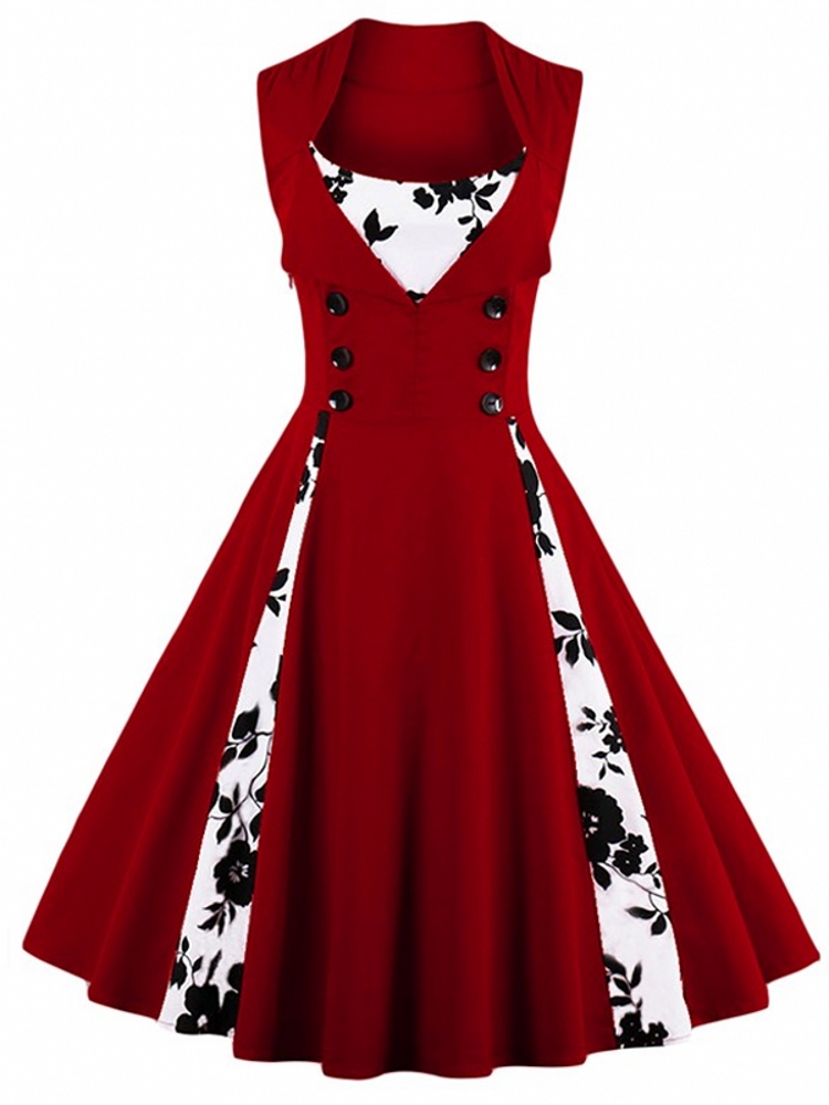 4XL 5XL Große Größe Frauen Robe Pin Up Kleid Retro Vintage 1950s 60s Rockabilly Schaukel Sommer weibliche Kleider elegante Tunika Vestidos