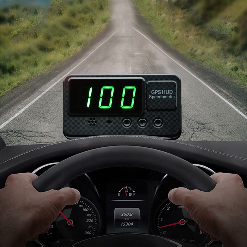 On / off speedometer drejelig holder hud digital til alle køretøjer  dc 5v