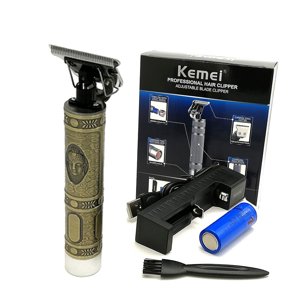 KM-T9/2026/1974 T Outliner mower KEMEI rasoir électrique Rechargeable tondeuse à barbe électrique Machine à raser pour hommes barbe rasoir humide-sec double usage lavable KM-T9: KM-1974A