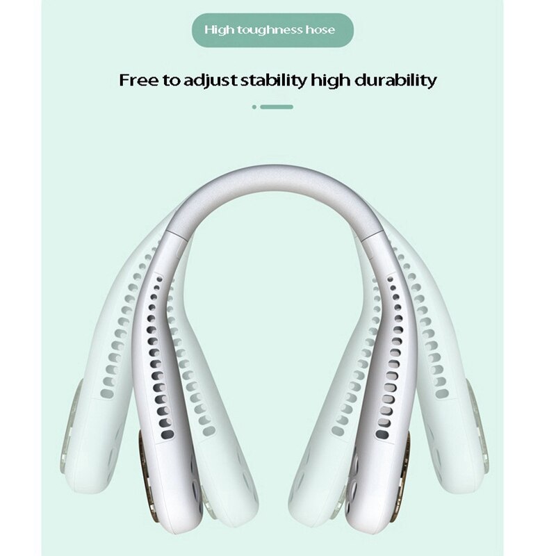 Mini leafless fan, hanging neck leafless fan, rechargeable fan, silent sports fans for home and outdoor use, portable fan