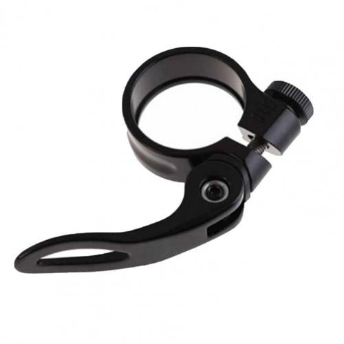 Bicycle accessories multicolor seat tube clamp high-strength quick release aluminum alloy solid car tube clamp MTB велосипед: Black