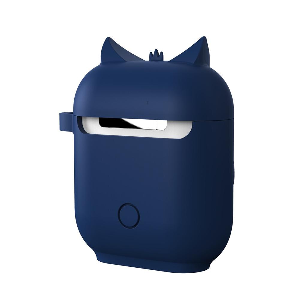 Groupe Vertical Vertical pour Apple AirPod Chic Unique hibou forme Gel de silice écouteur étui de protection couverture r29: deep blue