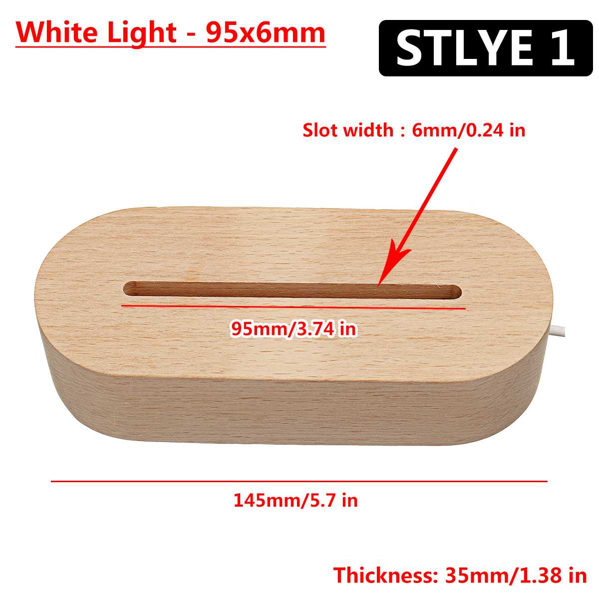 5 Stijlen 3D Led Lamp Base Creatieve Nachtverlichting Tafellamp Houten Lamp Base Gradiënt Kleurrijke Verlichting Voor Thuis Decoratieve licht: Style 1-4