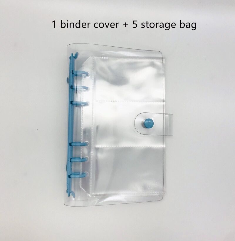 A6/A5 Pink Blue Purple Binder Notebook Cover &amp; Photo Organizer Diary Agenda Planner Bullet Cover School Stationery: sky blue / A6