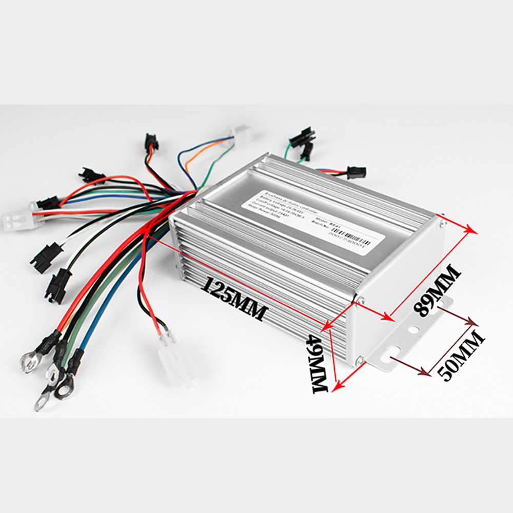 Controlador eléctrico de bicicleta de 36 V-48 V de 500 W, controlador de pantalla LCD de acelerador de dedo, controlador BLDC para Scooter eléctrico E kit de piezas de accesorios de bicicleta