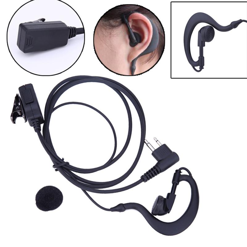 Pin Earpiece Covert Acoustic Tube Ear Hook Headset with PTT MIC Walkie Talkie Microphone Earphone For MOTOROLA: GP300/308/68/88