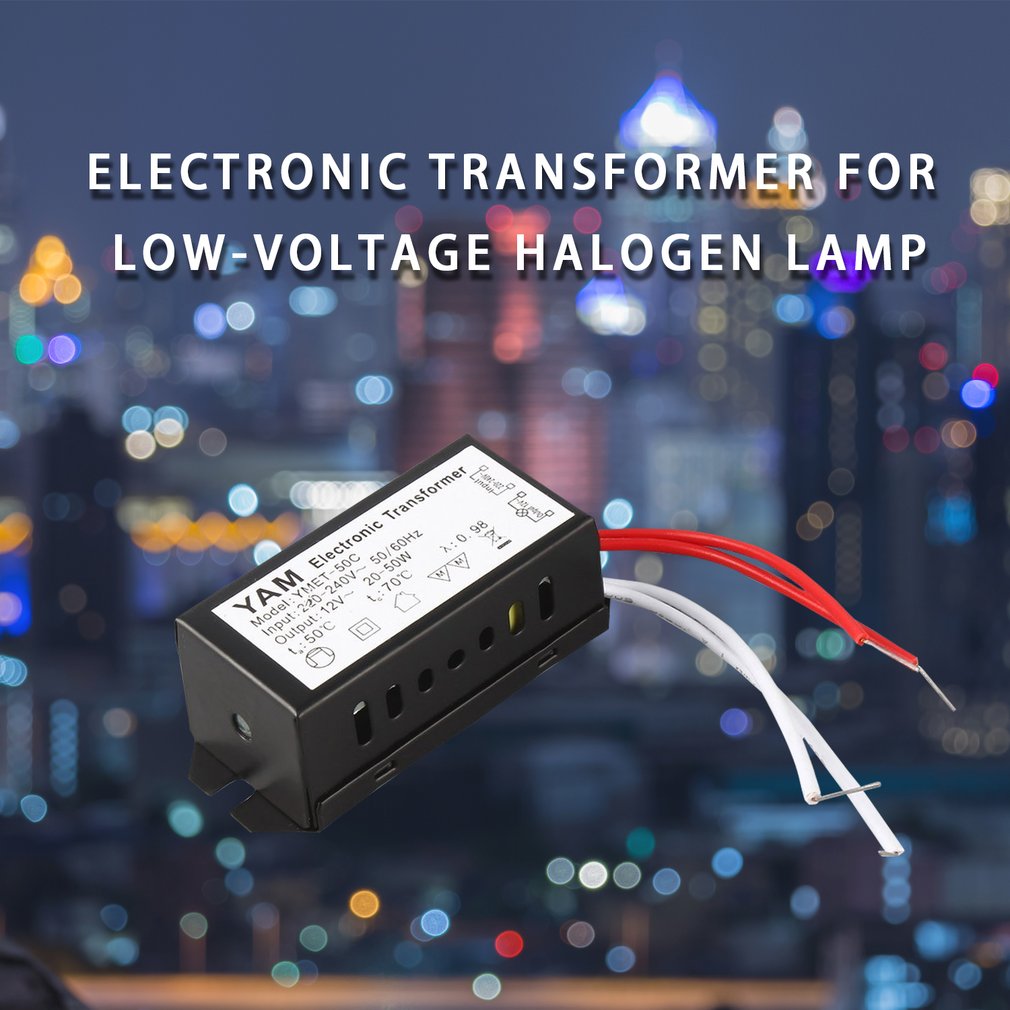 Ac 220v to 12v 20-50w led belysning elektronisk transformator halogenlampe elektronisk transformer led driver strømforsyning