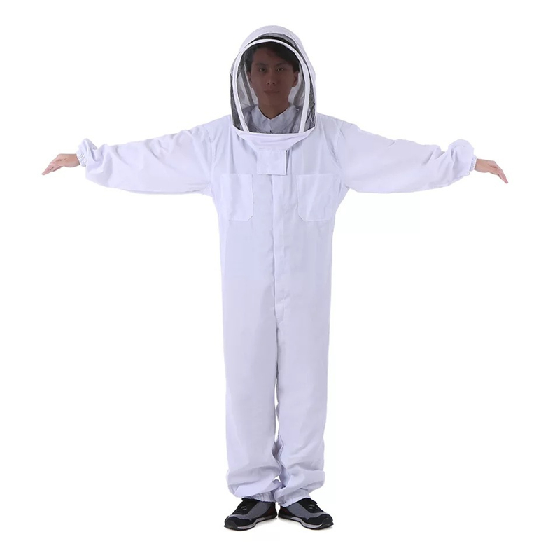 Dik Katoen Imker Pak Kiel Kleding Wit Veilig Kleding Full Body Bijenteelt Bijenteelt Pak