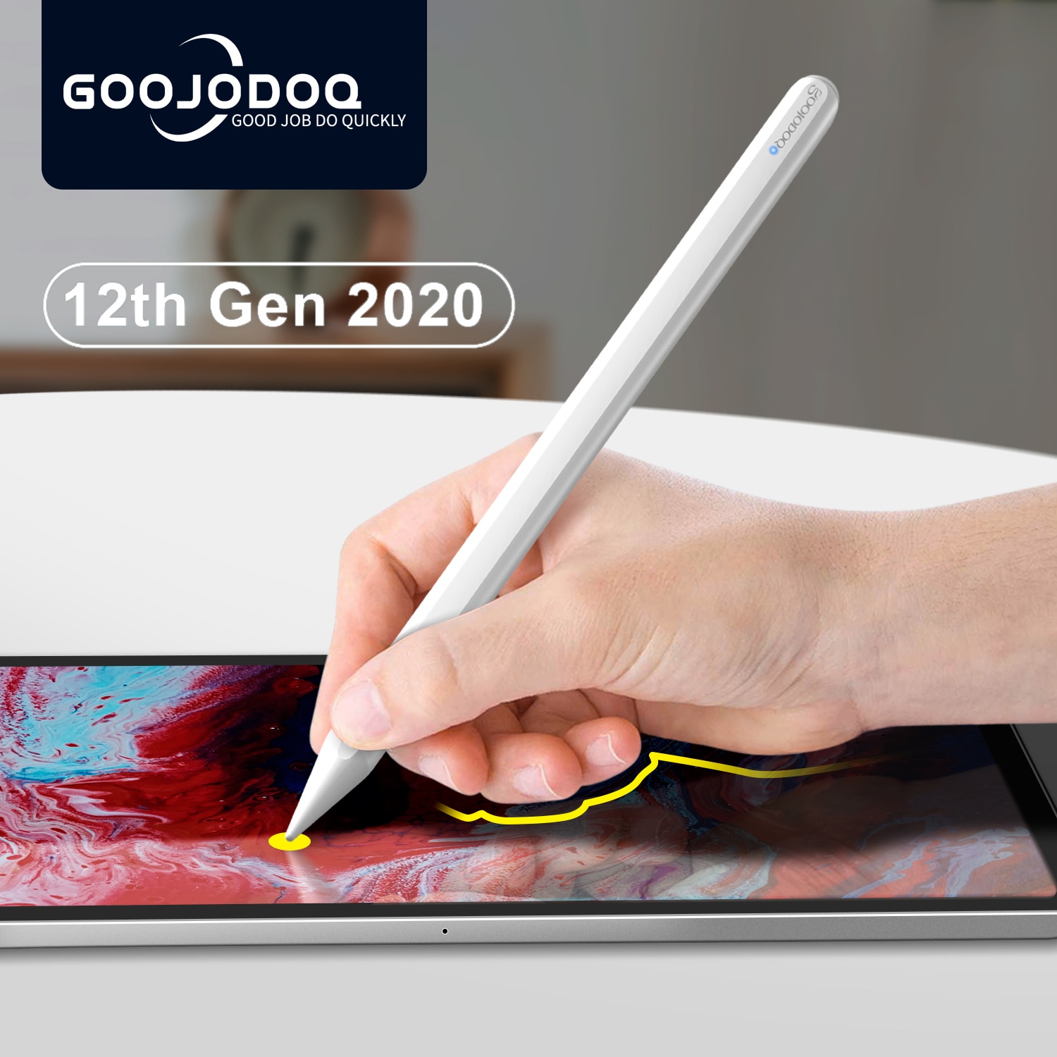 GOOJODOQ 12th Gen crayon pour iPad crayon paume rejet pour Apple crayon 2 1 iPad Pro 11 Air 4 7th 8th crayon