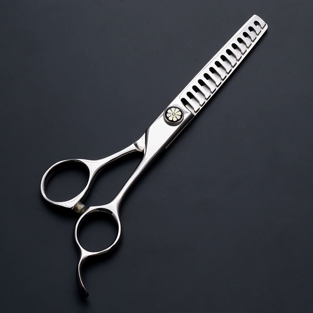 6“ Japan 440C stainless steel 11/14/18/30 tooth haircut thinning scissor thinning rate 70% High-grade fish bone scissors: 14 tooth