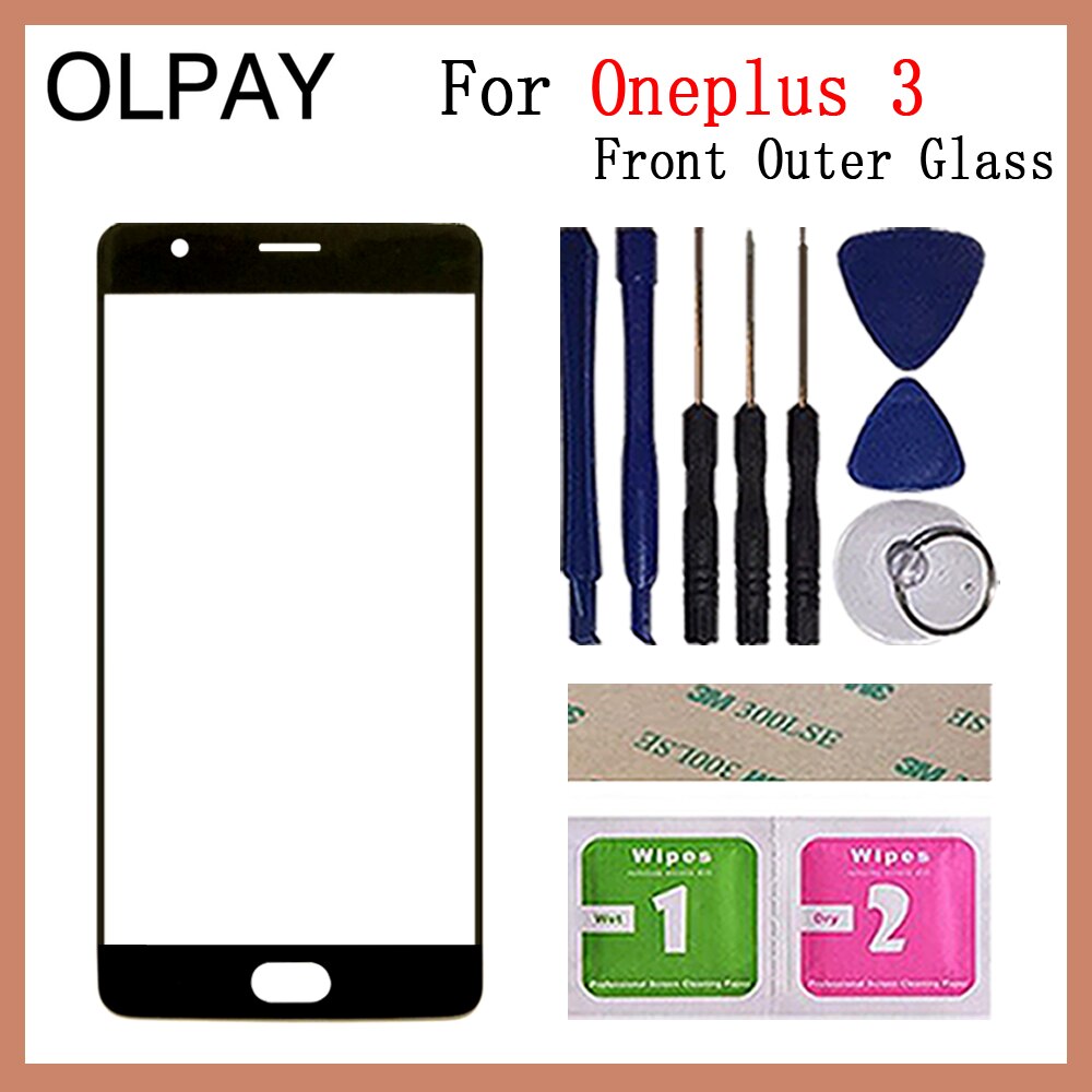 Panel Voor Outer Glas Voor Oneplus 3 A3000 A3003/3 T A3010 5.5 inch Touch Screen Top Vervanging LCD outer Lens Glas