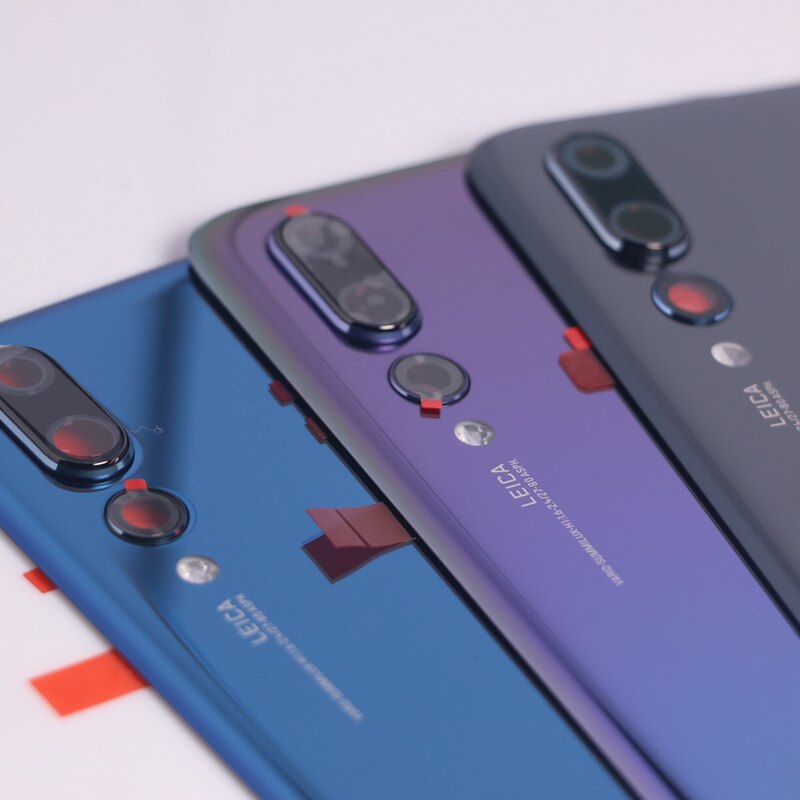 Huawei  p20 pro  p 20 bagcover batteri glas bagdør kabinet panel taske til clt -al01 eml -al00 & kamera linse telefon udskiftning