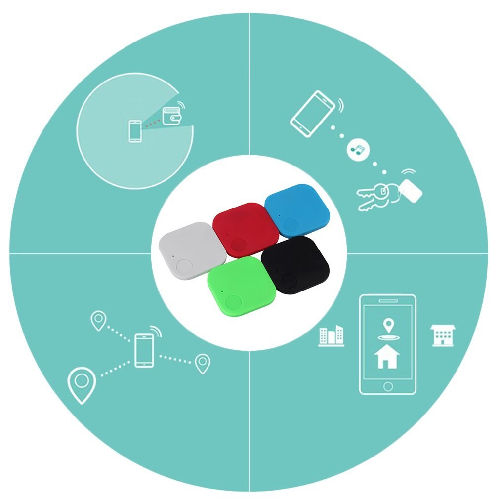 Square Smart Finder Bluetooth Tag Tracker Wallet Key Tracer GPS Locator Alarm