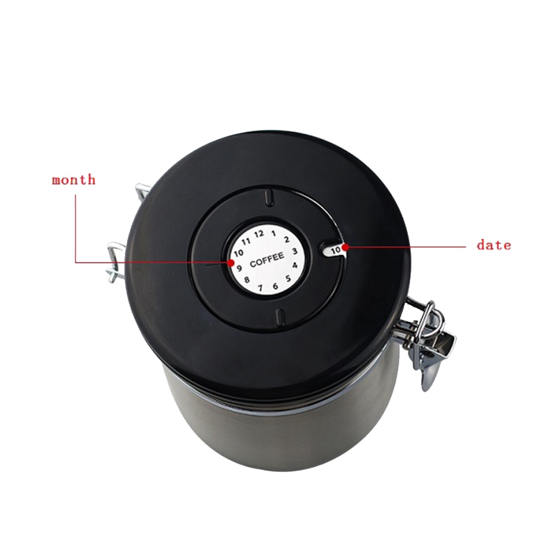 Coffee Storage Container Airtight Stainless Steel Coffee Canister Coffee Bean Container With Valve
