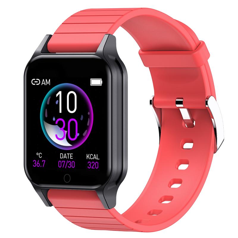 Informations sédentaires rappel d'appel T96 montre intelligente multilingue écran tactile gravité sèche Induction température Fitness Bracelet