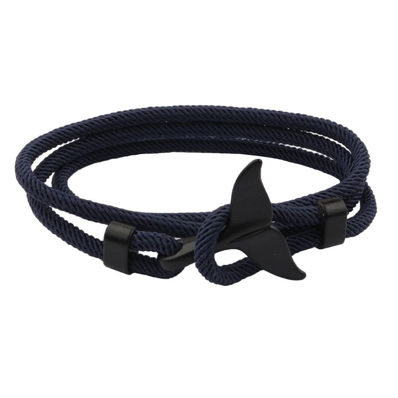 Summer Handmade Whale Tail Viking Rope String Bracelet Beach Surfing Paracord Wristband Jewelry Unisex: NB