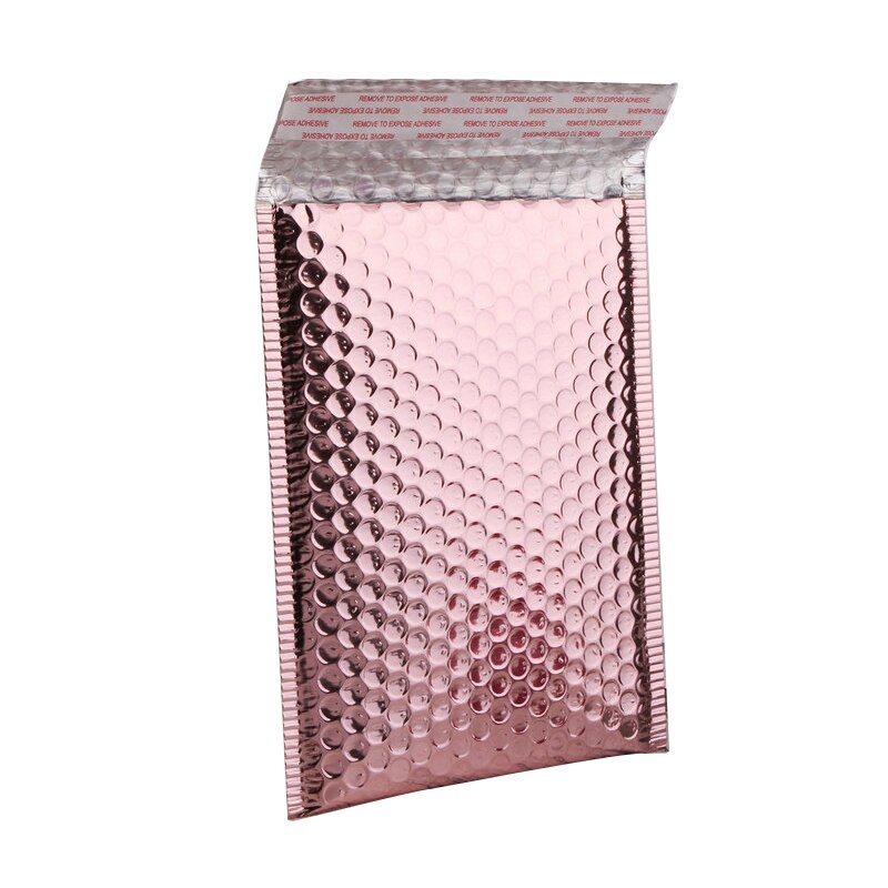 Enveloppe rembourrée en mousse or Rose avec bulles, sac d'expédition, emballage , 15/20/25/30/35/45CM
