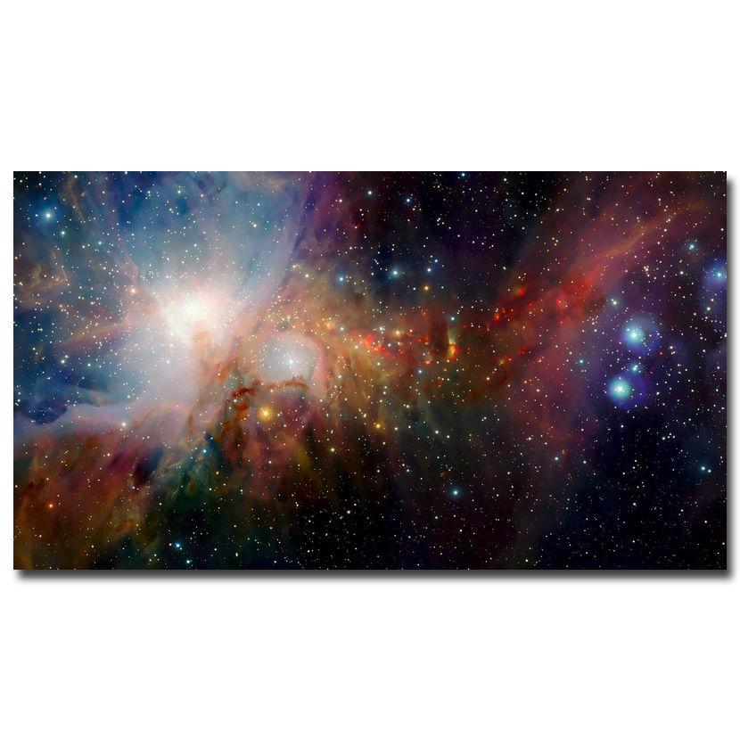 0770A Galaxy Space Stars Nebula Landschap-Muursticker Zijde Poster Light Canvas Decoratie