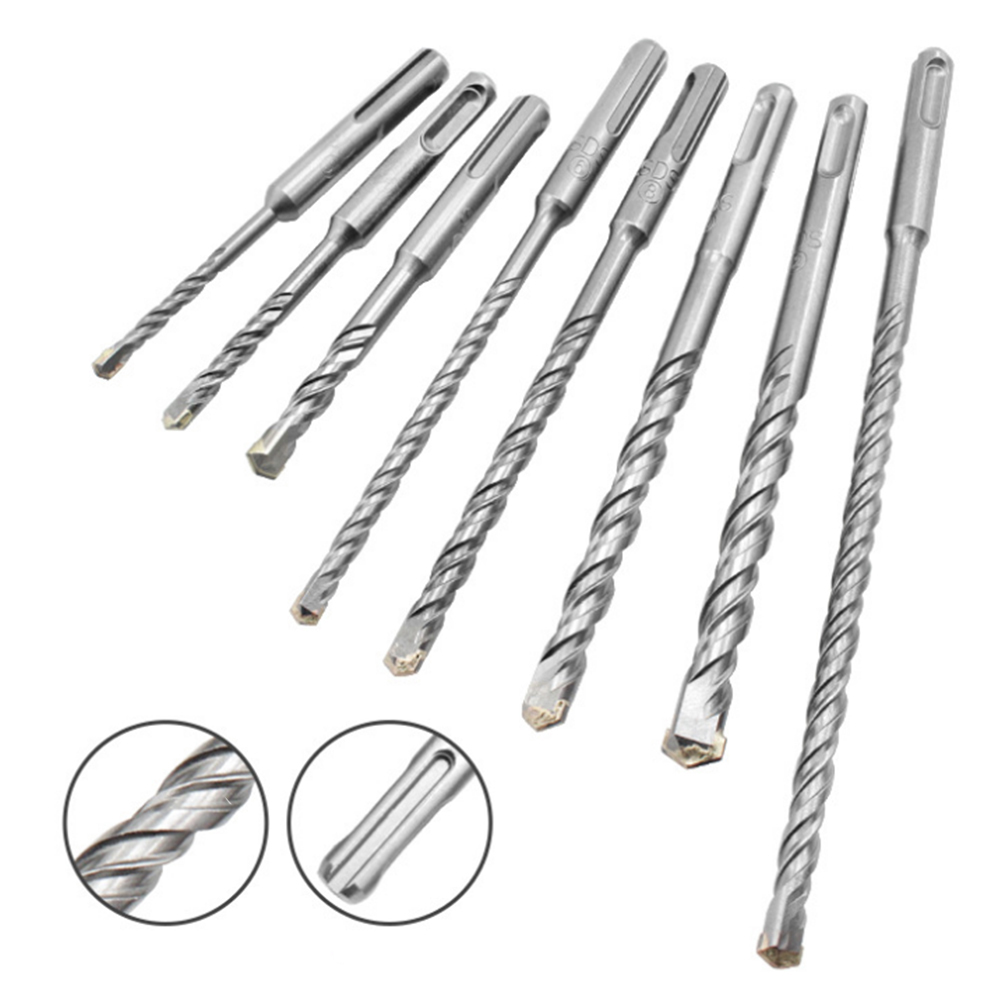 8 STUKS 5-12mm Carbide Tip Elektrische Hamer Metselwerk Boren SDS Plus Schacht Elektrische Hamer Beton Boor bit Set Tool