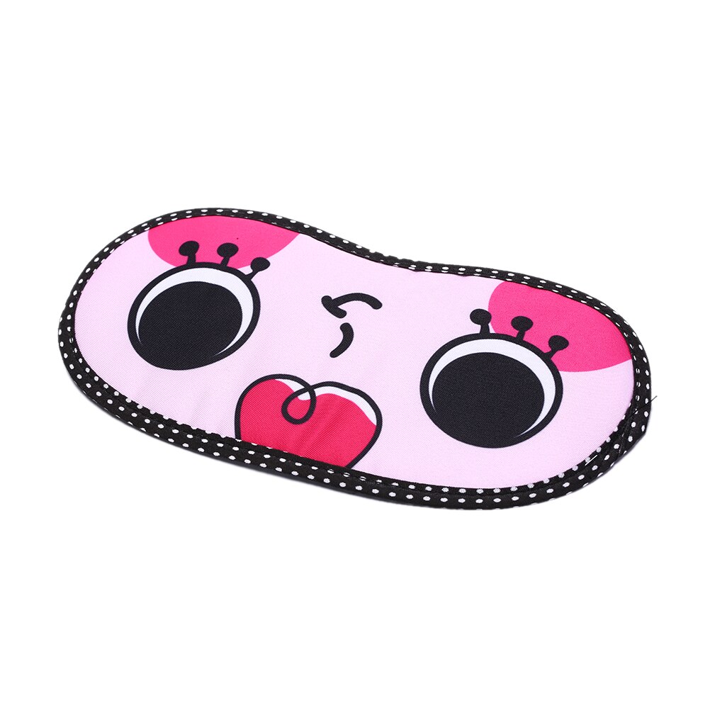 1 pièces belle bande dessinée dormir masque pour les yeux sieste soins des yeux ombre bandeau masque de sommeil yeux couverture sommeil voyage repos détente aide outils